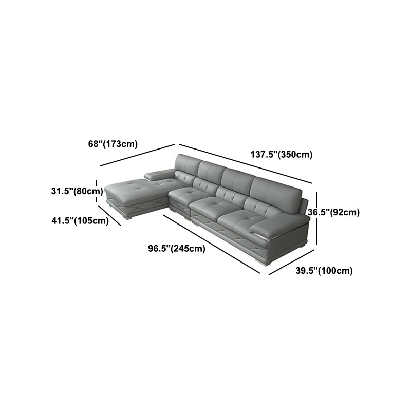 Upholstered Armrest Cushioned Back Sponge Padded Sofa Bed Grey/yellow Sofa