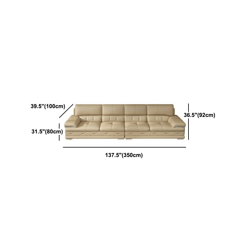 Upholstered Armrest Cushioned Back Sponge Padded Sofa Bed Grey/yellow Sofa