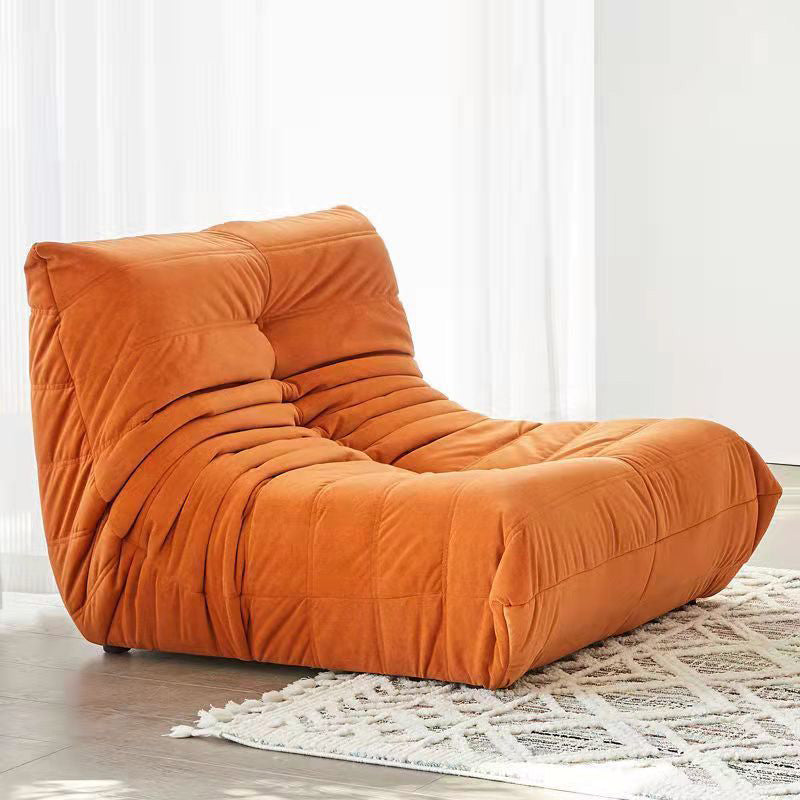 Sewn Pillow Back Accent Chair 27.5" H Armless Chair for Living Room