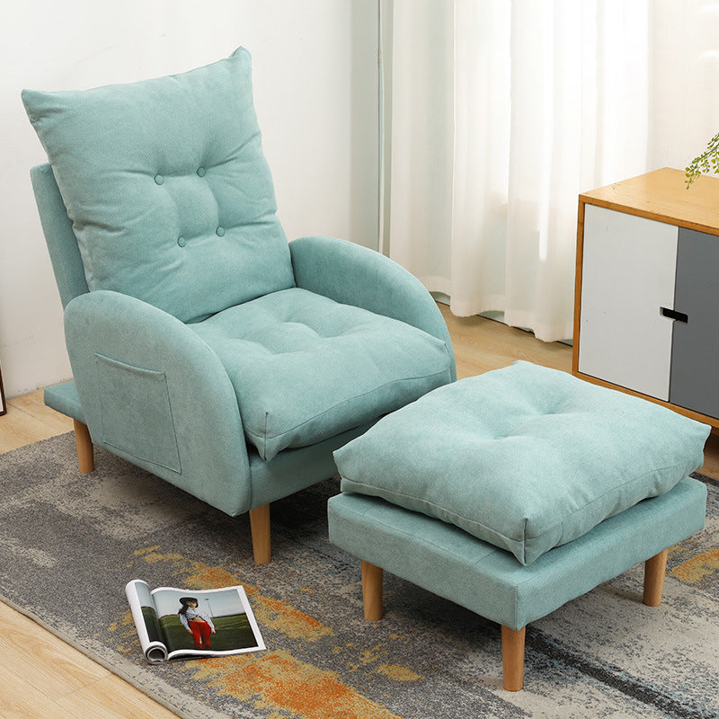 Linen Convertible Chair 28.74" L x 33.85" W x36.61" H Tufted Cushions Chair