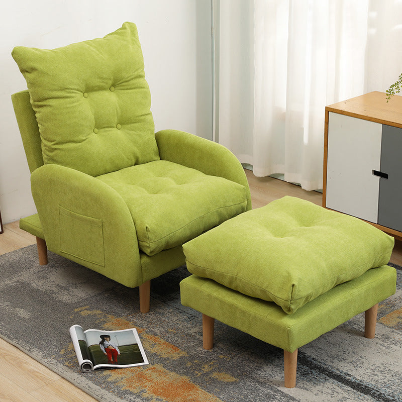 Linen Convertible Chair 28.74" L x 33.85" W x36.61" H Tufted Cushions Chair