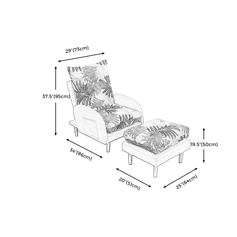 Linen Convertible Chair 28.74" L x 33.85" W x36.61" H Tufted Cushions Chair