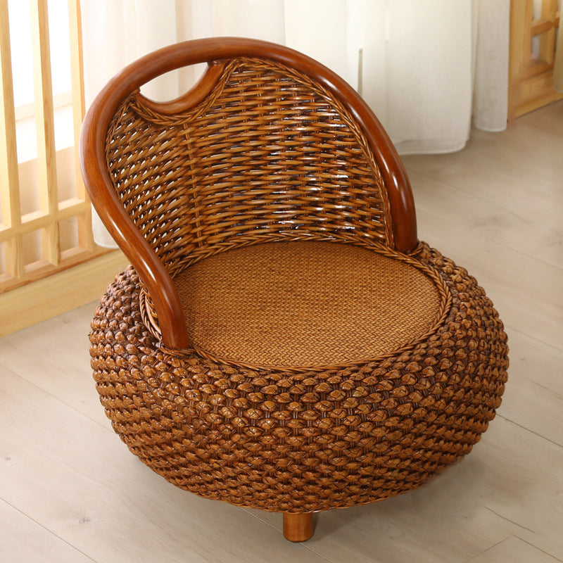Rattan Armless Chair 19.68" L x 19.68" W Basic Four Leg Chair for Living Room