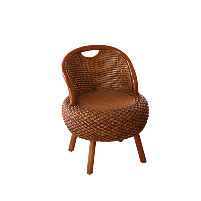 Rattan Armless Chair 19.68" L x 19.68" W Basic Four Leg Chair for Living Room
