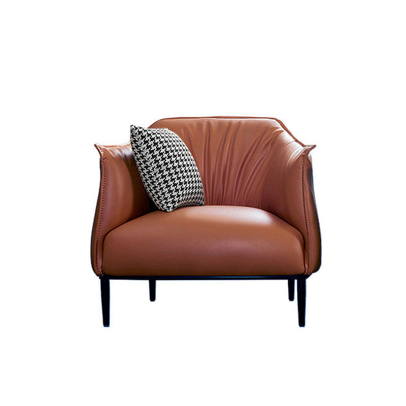 Faux Leather Arm Chair 32.28" L x 32.28" W x 29.92" H Accent Armchair for Living Room