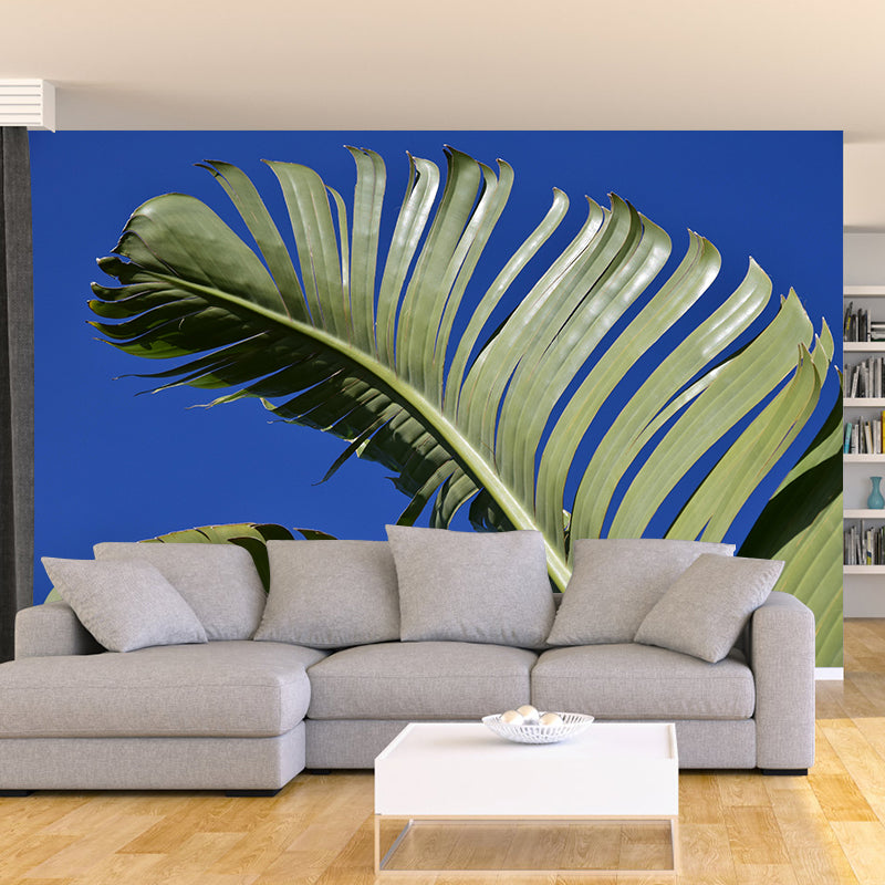 Vintage Wall Mural Tropical Plant Leaf Pattern Drawing Room Wall Mural