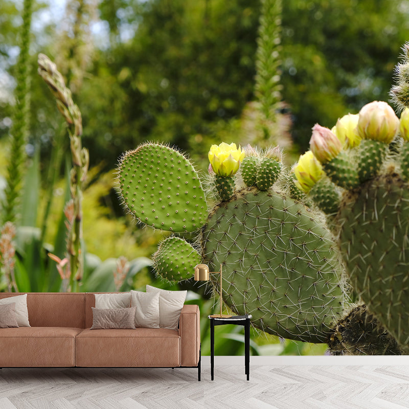 Fashionable Wall Mural Cactus Printed Drawing Room Wall Mural