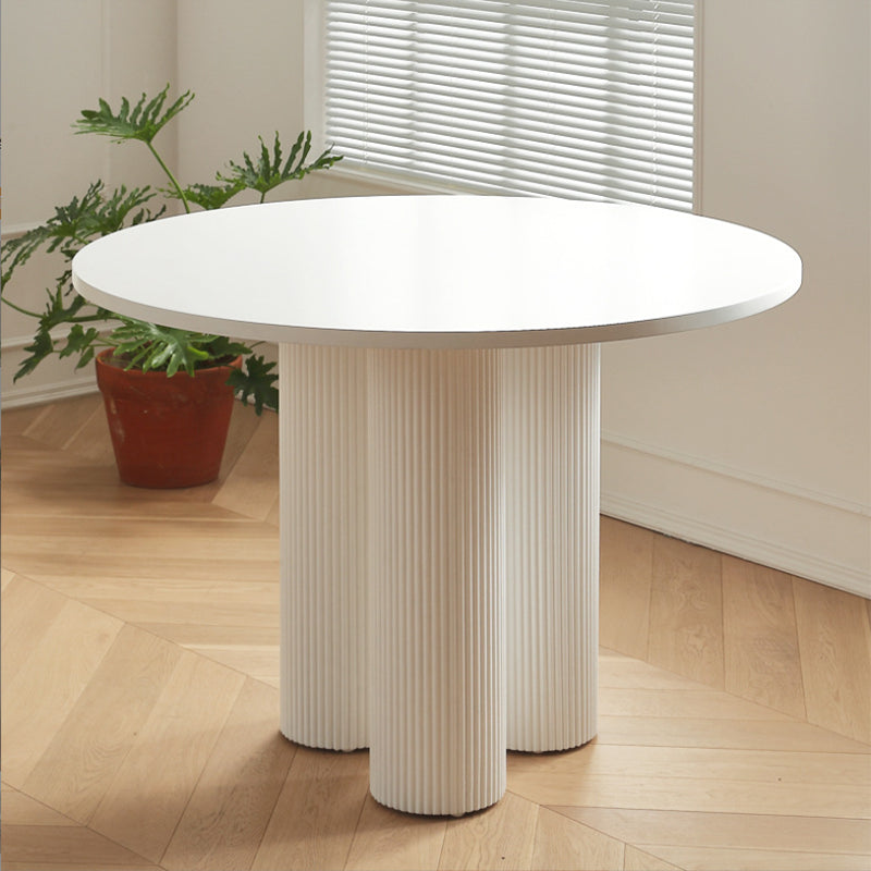 Modern Style Round Rock Slate/wood Table with 3 Legs Base Coffee Table