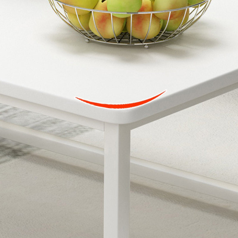 Modern Style Rectangular Wood Table with Black/bass and Metal Frame Base Coffee Table