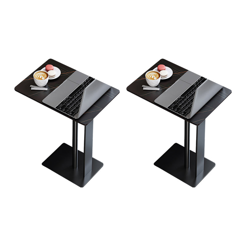 Contemporary Metal C Side Table 21.65" Tall Rectangular End Table