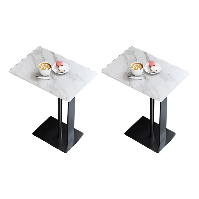 Contemporary Metal C Side Table 21.65" Tall Rectangular End Table