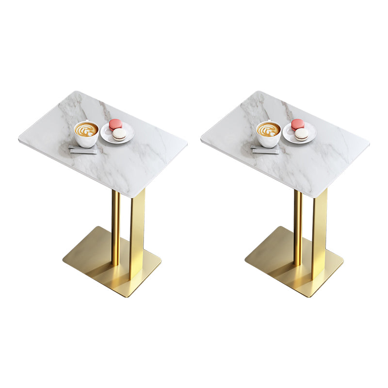 Contemporary Metal C Side Table 21.65" Tall Rectangular End Table