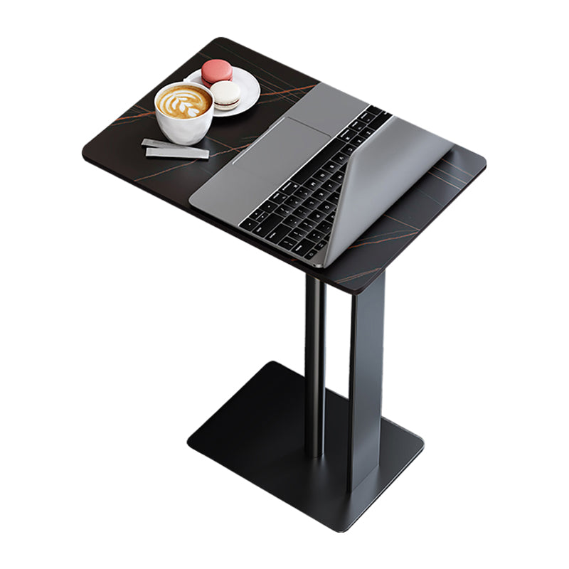 Contemporary Metal C Side Table 21.65" Tall Rectangular End Table