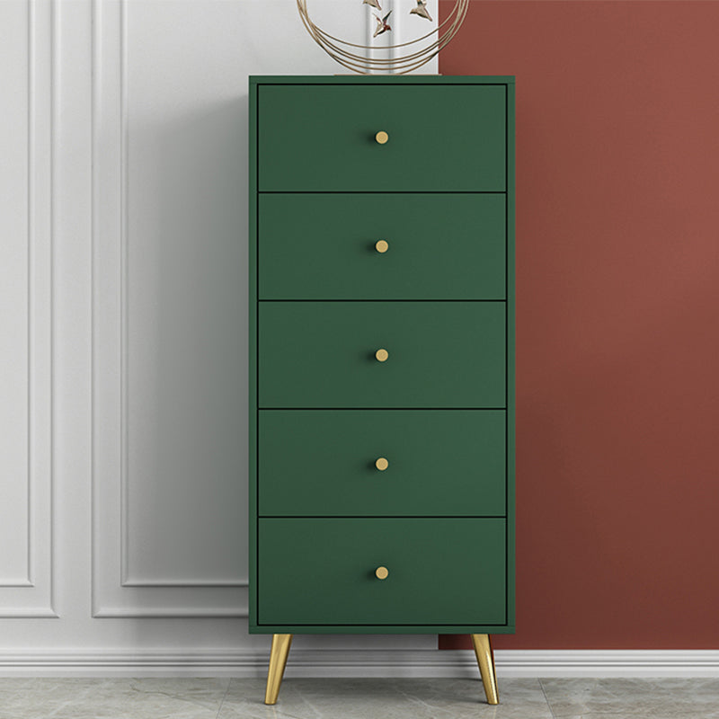 Modern Accent Chest with Storage Drawers and 4 Golden Legs Chest