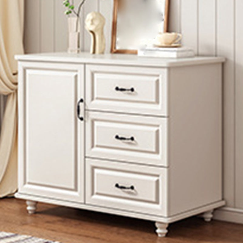Modern Side Cabinet with Wooden Legs and Storage Drawers Cabinet