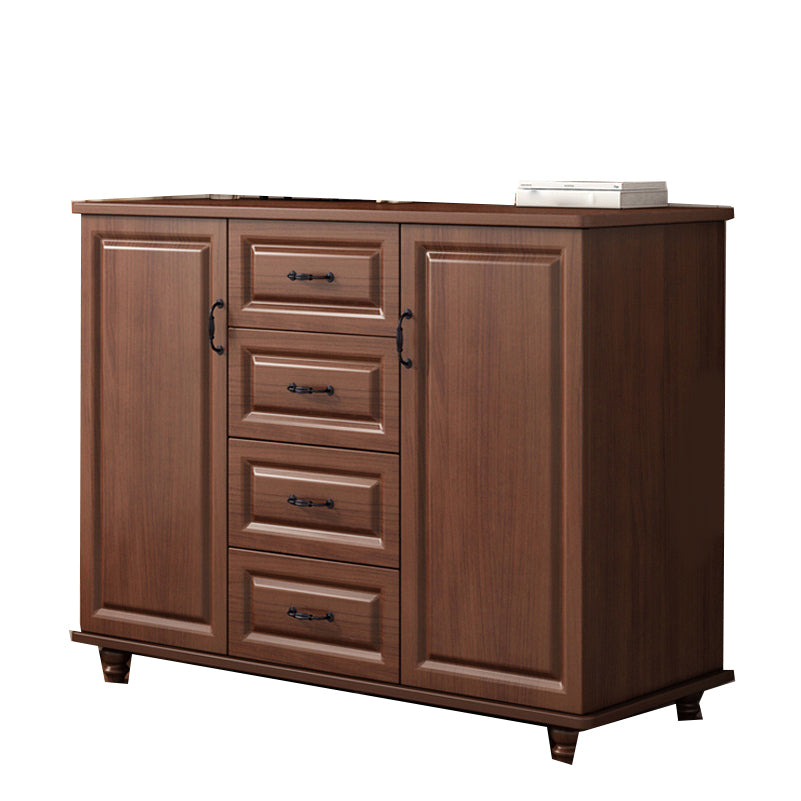 Modern Side Cabinet with Wooden Legs and Storage Drawers Cabinet
