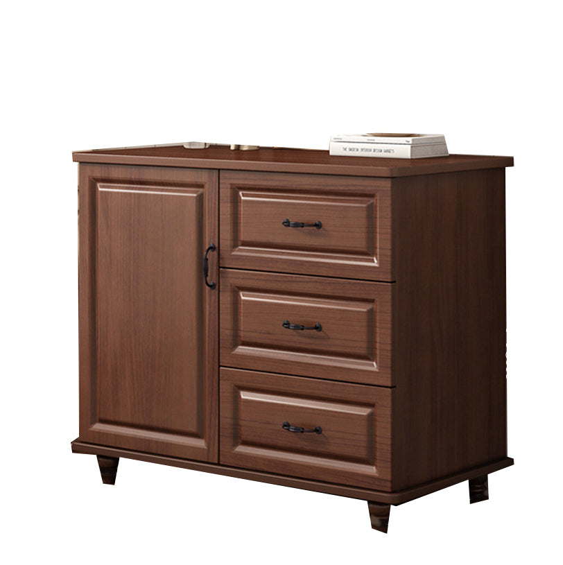 Modern Side Cabinet with Wooden Legs and Storage Drawers Cabinet