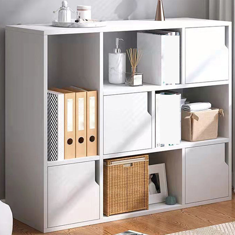 Contemporary Wooden Side Cabinet with Storage Shelves and Doors