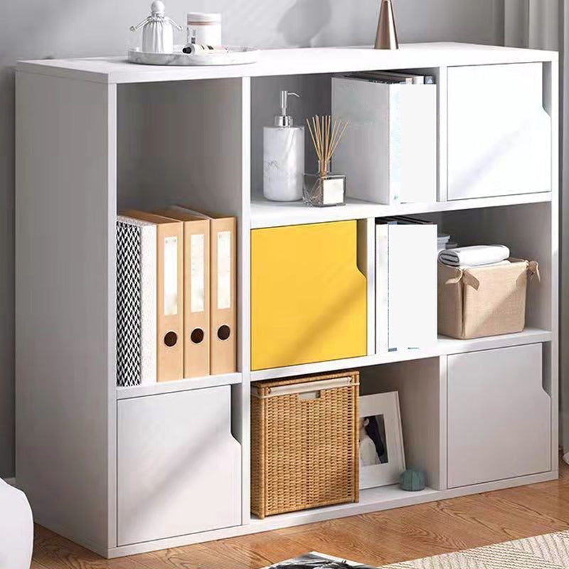 Contemporary Wooden Side Cabinet with Storage Shelves and Doors