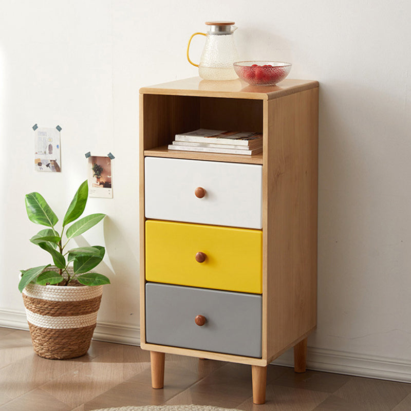 Modern Solid Wood Chest with 4 Natural Legs and Soft Close Drawers
