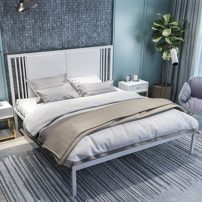 Metal Bed Frame Set Modern 79" L Wire-Grid Open-Frame Bed with Headboard