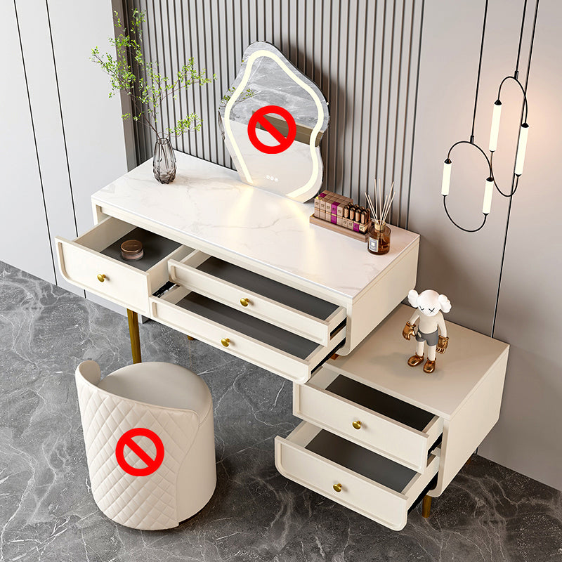 Luxurious Make-up Vanity 3/5 Drawers Stain Resistant Dresser