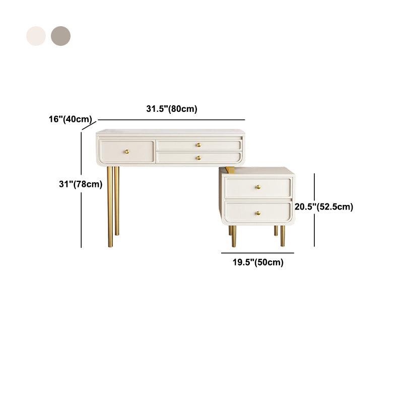 Luxurious Make-up Vanity 3/5 Drawers Stain Resistant Dresser