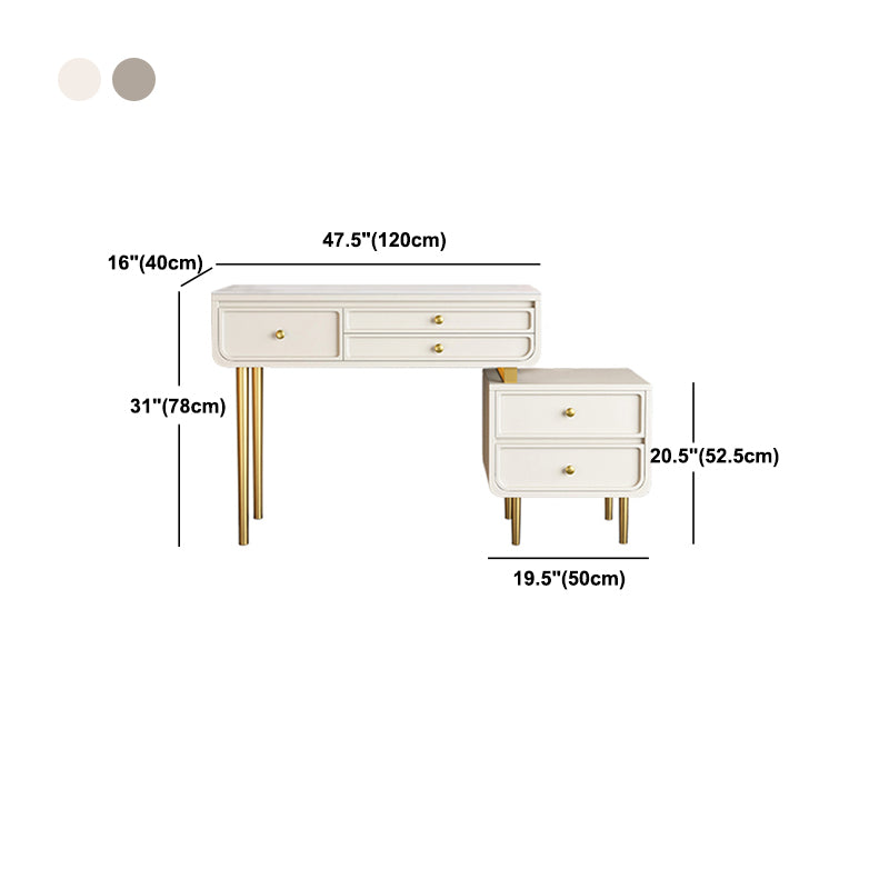 Luxurious Make-up Vanity 3/5 Drawers Stain Resistant Dresser