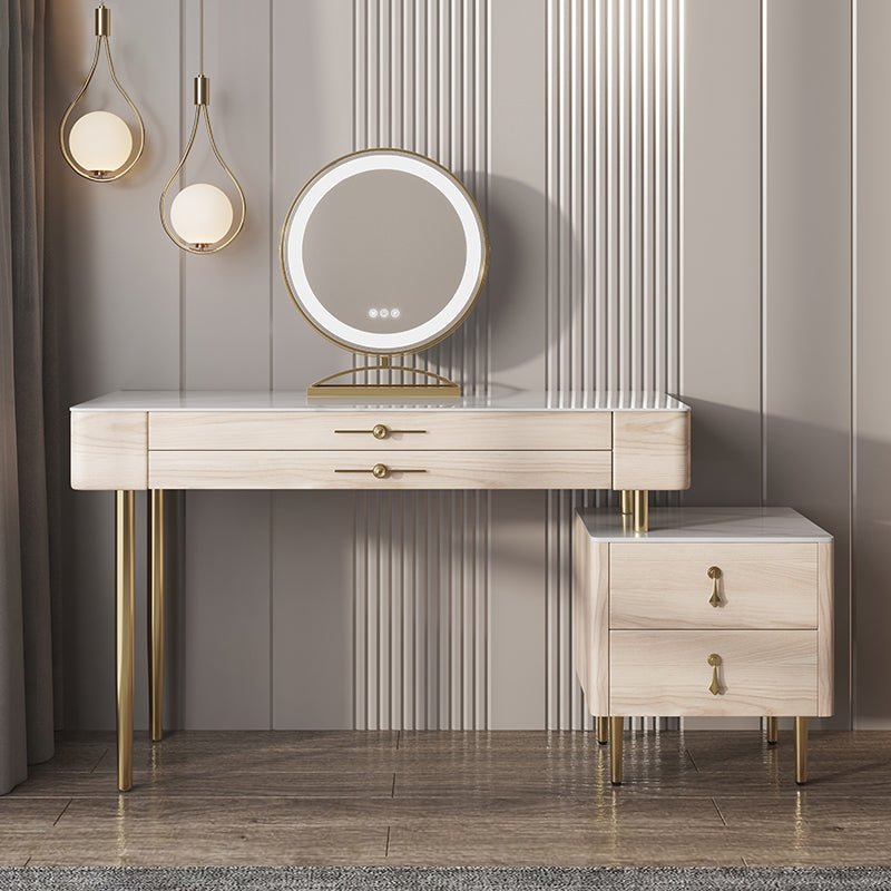 White Makeup Table for Bedroom With Drawer 15.74" W x 31.49" H