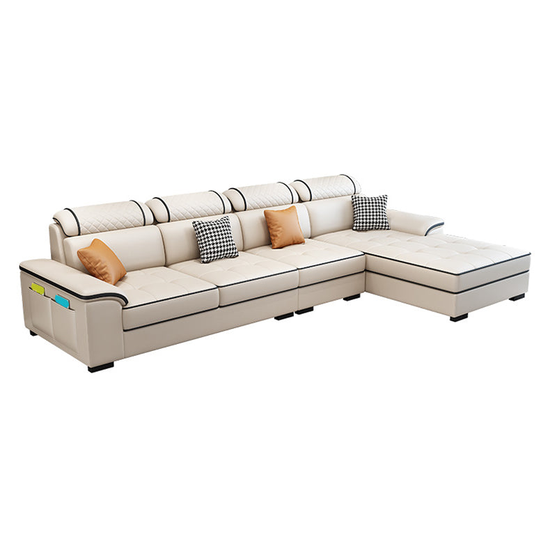 133.07" W x 70.87" D x 35.43" H Pillow Top Arm Sofa with Chaise