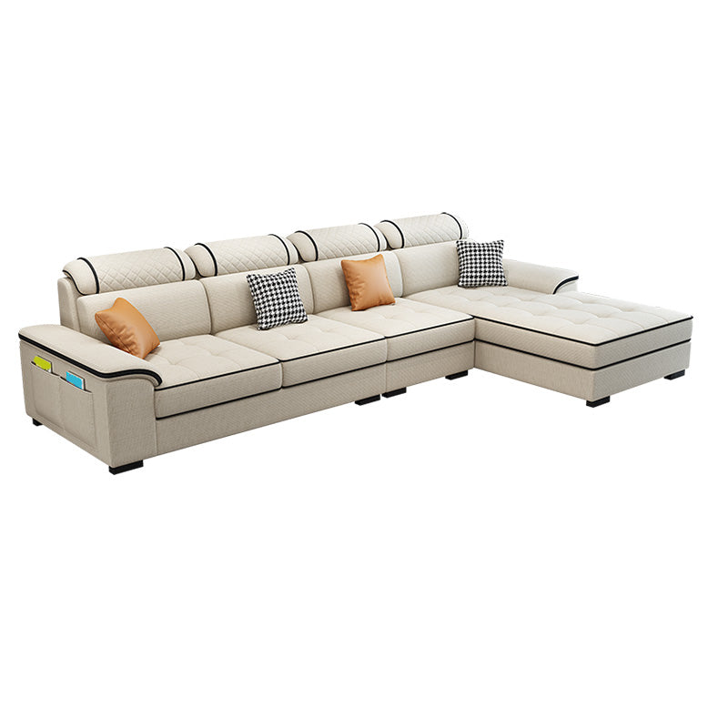 133.07" W x 70.87" D x 35.43" H Pillow Top Arm Sofa with Chaise
