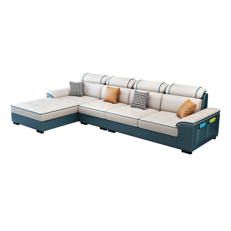 133.07" W x 70.87" D x 35.43" H Pillow Top Arm Sofa with Chaise