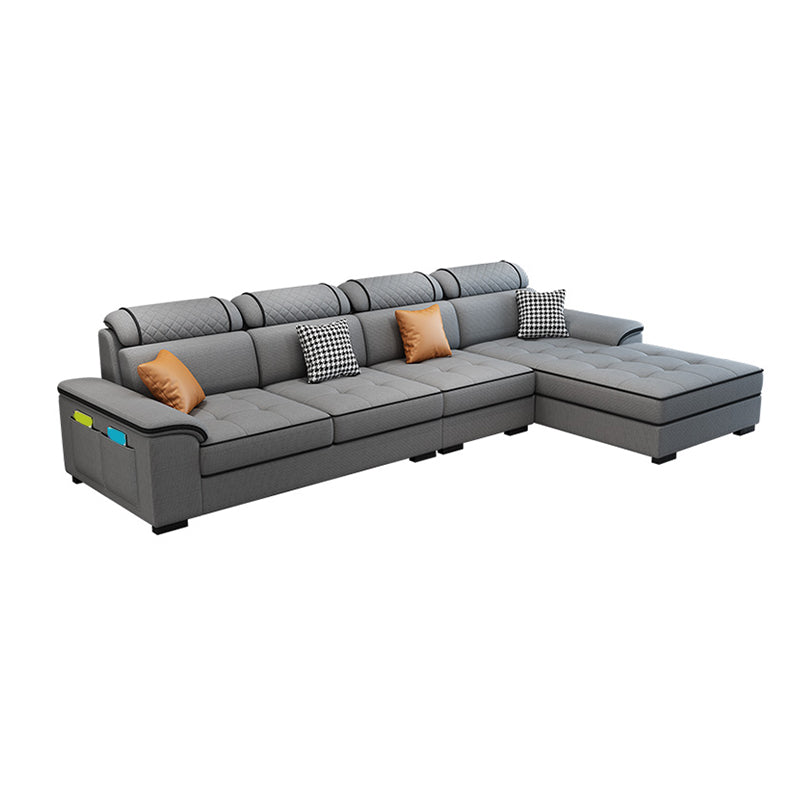 133.07" W x 70.87" D x 35.43" H Pillow Top Arm Sofa with Chaise