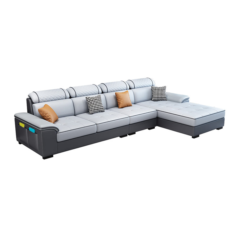 133.07" W x 70.87" D x 35.43" H Pillow Top Arm Sofa with Chaise