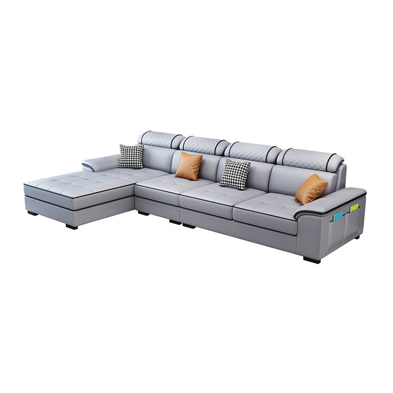 133.07" W x 70.87" D x 35.43" H Pillow Top Arm Sofa with Chaise