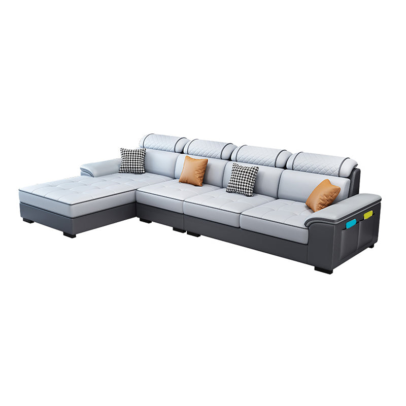 133.07" W x 70.87" D x 35.43" H Pillow Top Arm Sofa with Chaise