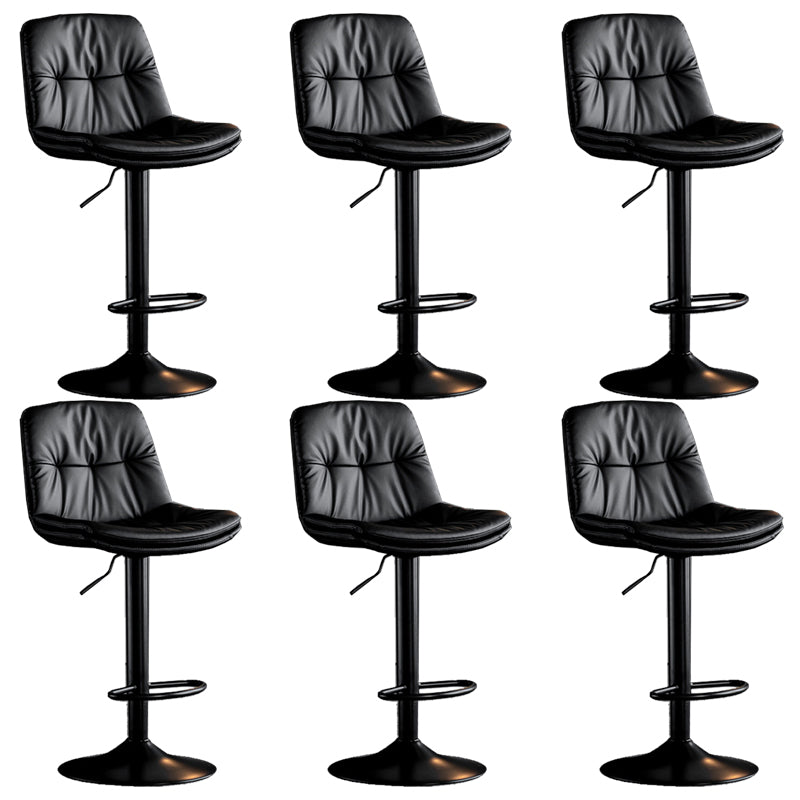 Industrial Metal Barstool Faux Leather Counter Stool With Chrome Base