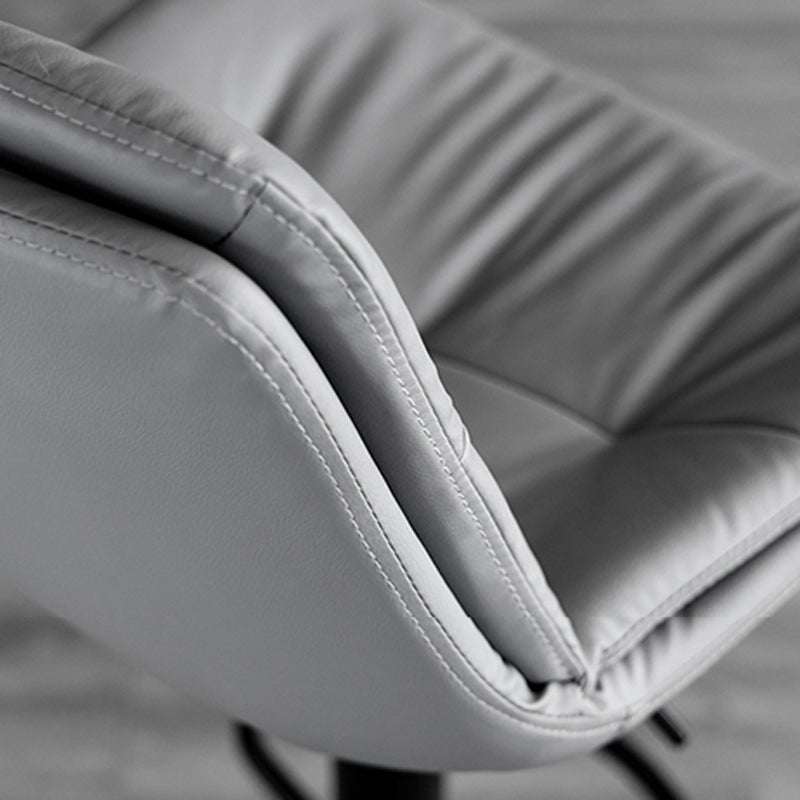 Industrial Metal Barstool Faux Leather Counter Stool With Chrome Base