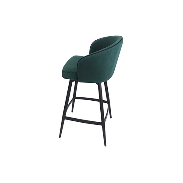 Contemporary Velvet Counter Stools Metal Bar Stool for Home Use