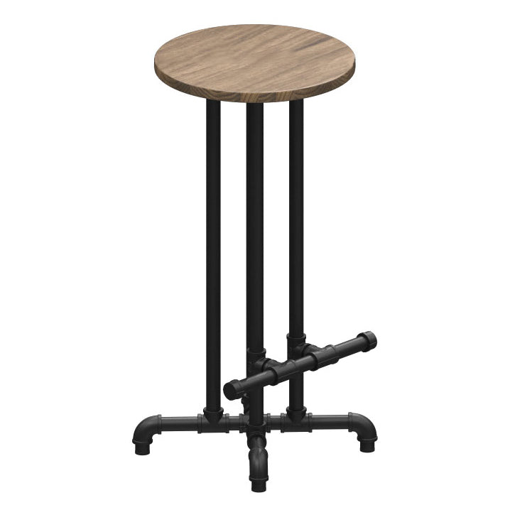 Rectangle Solid Wood Bar Table Set Industrial 1/4 Pieces Counter Table with High Stools