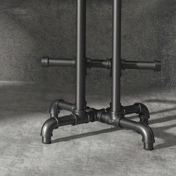 Rectangle Solid Wood Bar Table Set Industrial 1/4 Pieces Counter Table with High Stools