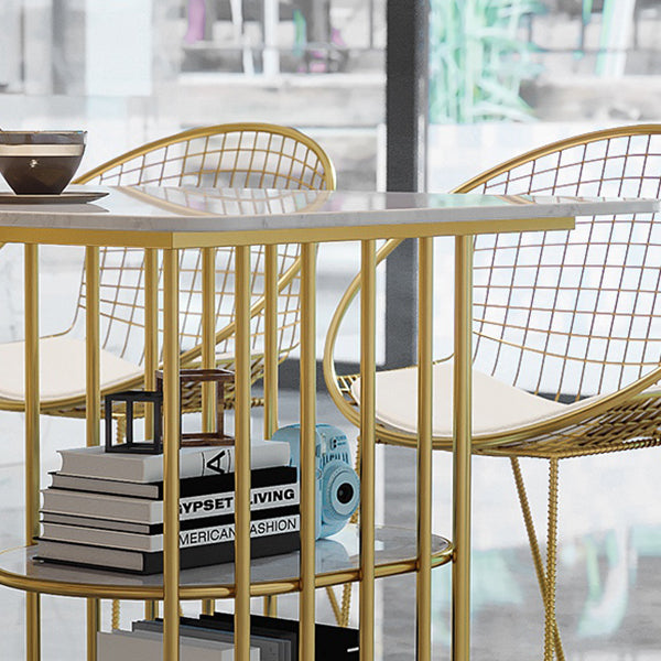 Nordic 1/2/5 Pieces Dining Set White Stone Top Dining Furniture