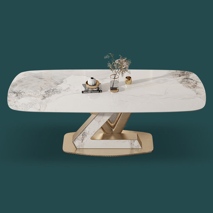 Nordic Sintered Stone Top Dining Set Rectangle 1/4/5/7/9 Pieces Dining Room Table Set