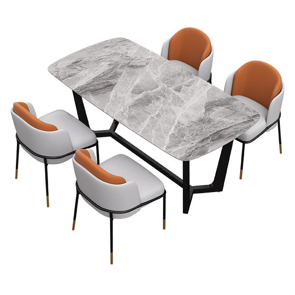 Modern Dining Set Stone 1/5/6/7 Pieces Dining Furniture for Indoor