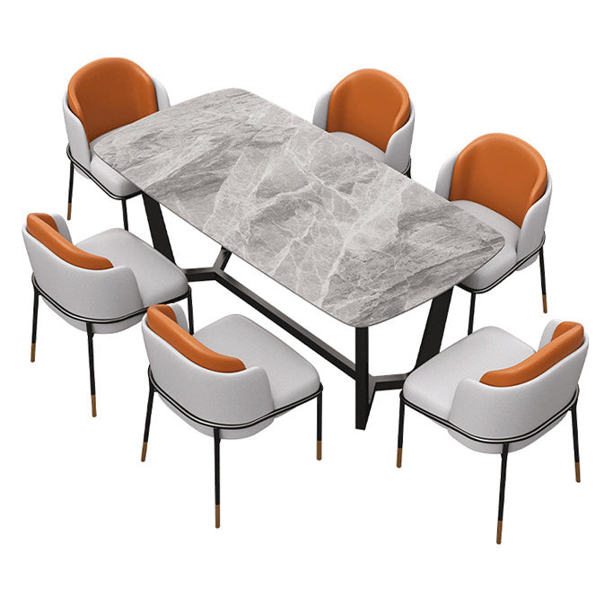 Modern Dining Set Stone 1/5/6/7 Pieces Dining Furniture for Indoor