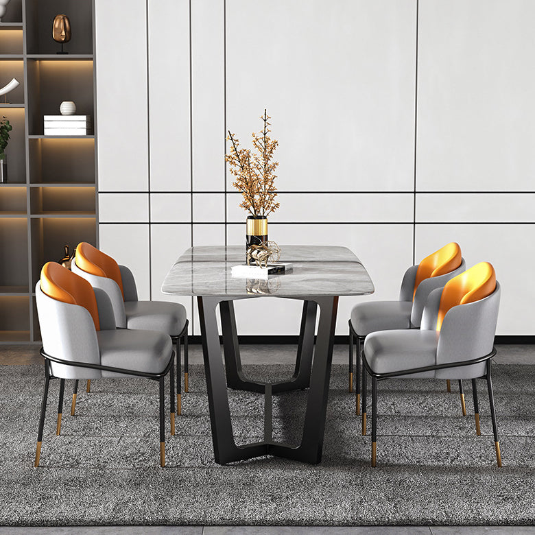 Modern Dining Set Stone 1/5/6/7 Pieces Dining Furniture for Indoor