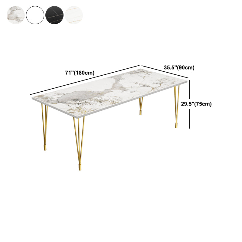 Nordic 1/5/7 Pieces Dining Set Rectangle Stone Dining Table for Kitchen Dining Room