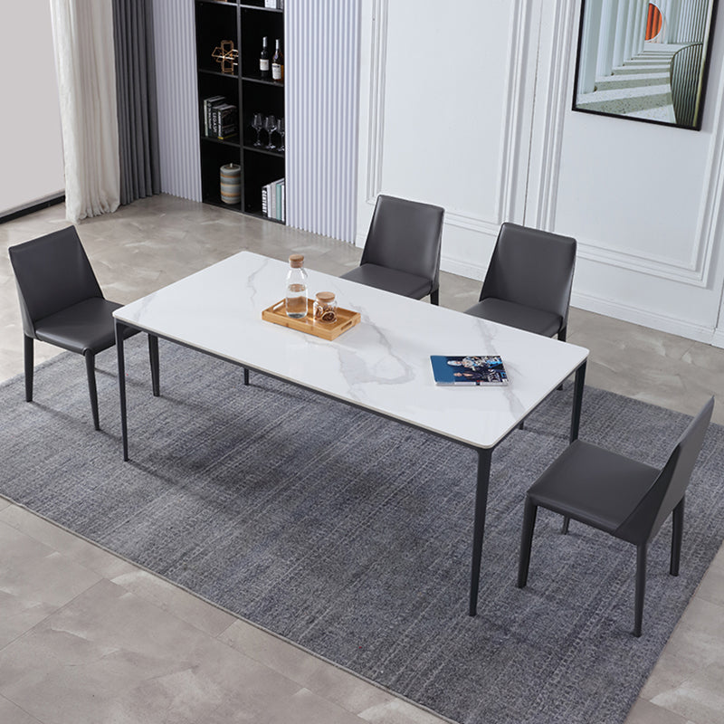 Sintered Stone Dining Table Set 1/4/5 Pcs Modern Dining Wingback Chairs