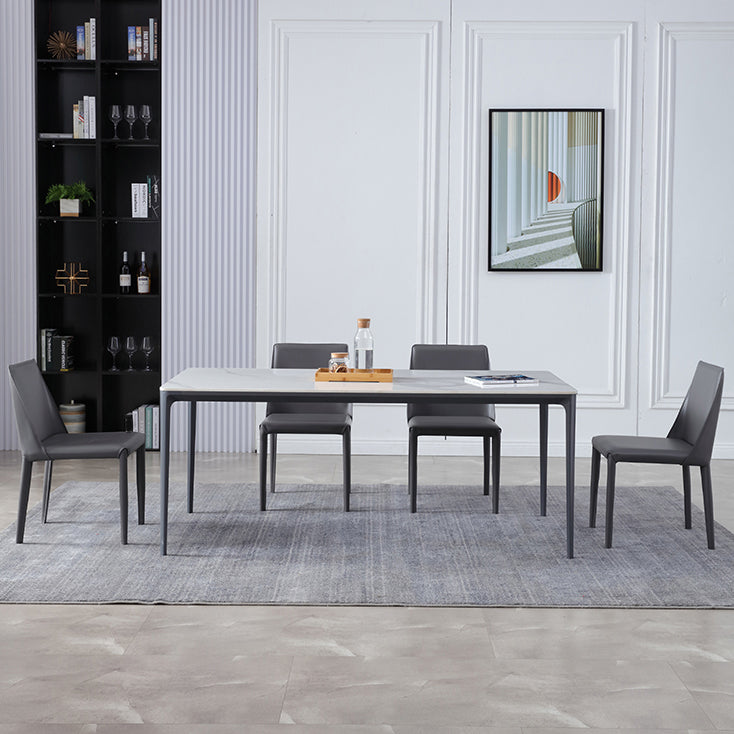 Sintered Stone Dining Table Set 1/4/5 Pcs Modern Dining Wingback Chairs