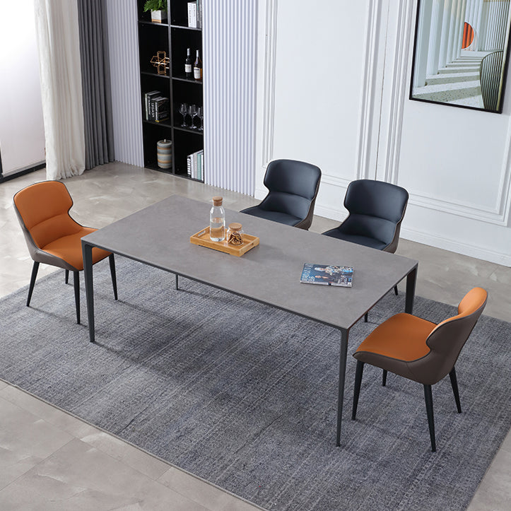 Sintered Stone Dining Table Set 1/4/5 Pcs Modern Dining Wingback Chairs